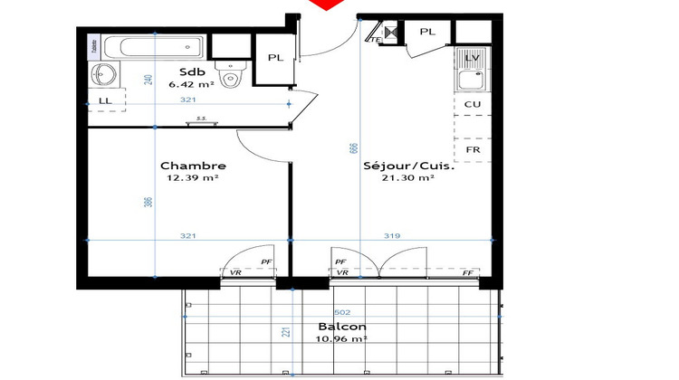 Ma-Cabane - Vente Appartement LA VERPILLIERE, 40 m²
