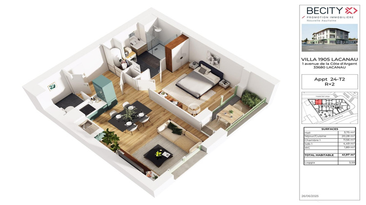 Ma-Cabane - Vente Appartement Lacanau, 46 m²