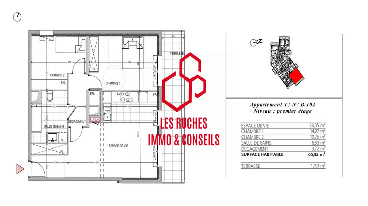 Ma-Cabane - Vente Appartement Lagny-sur-Marne, 65 m²