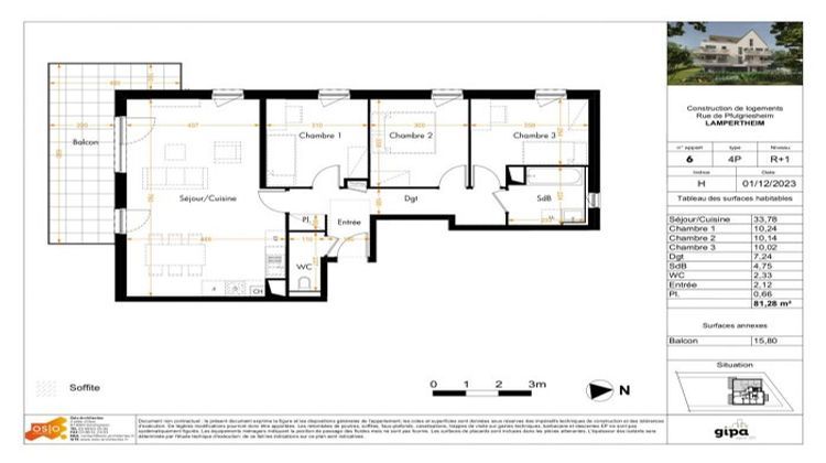 Ma-Cabane - Vente Appartement Lampertheim, 81 m²