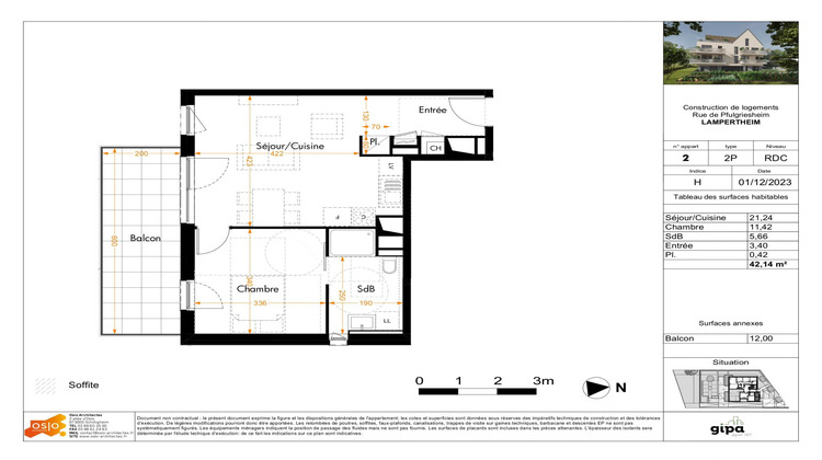 Ma-Cabane - Vente Appartement Lampertheim, 42 m²