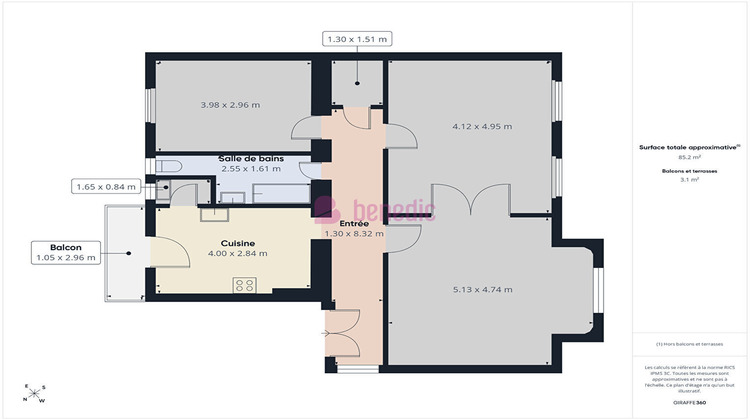 Ma-Cabane - Vente Appartement LE BAN-SAINT-MARTIN, 84 m²