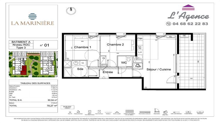 Ma-Cabane - Vente Appartement LE BARCARES, 60 m²