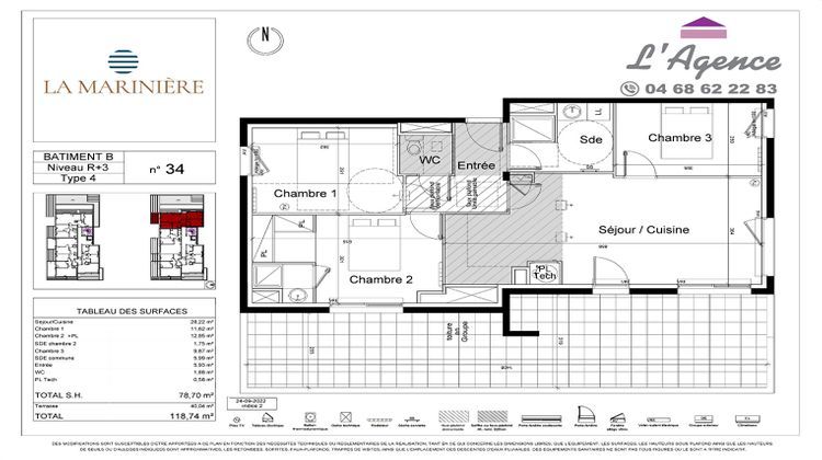 Ma-Cabane - Vente Appartement LE BARCARES, 78 m²