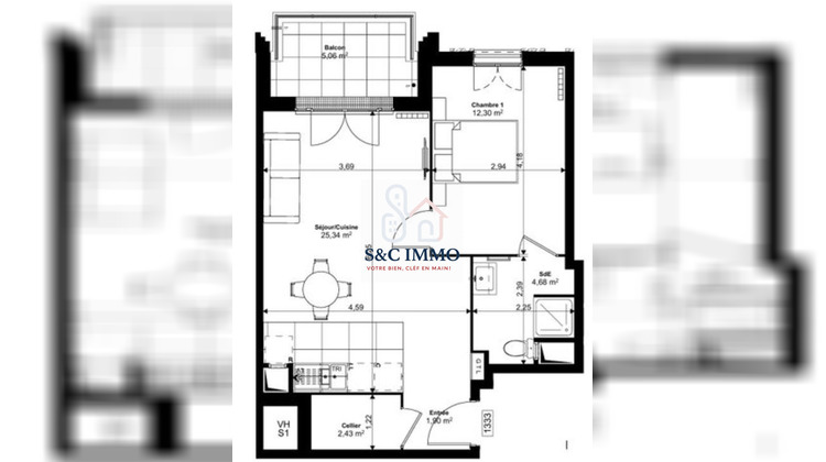 Ma-Cabane - Vente Appartement Le Blanc-Mesnil (), 46 m²