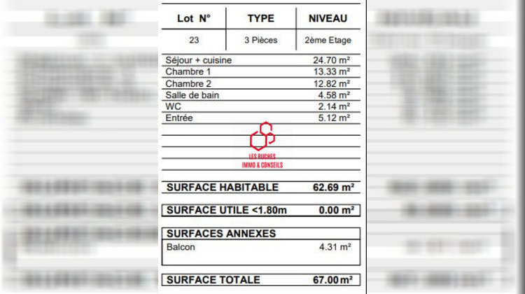 Ma-Cabane - Vente Appartement Le Blanc-Mesnil, 63 m²