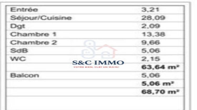 Ma-Cabane - Vente Appartement Le Blanc-Mesnil, 63 m²