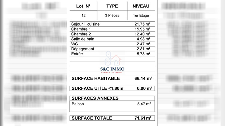 Ma-Cabane - Vente Appartement Le Blanc-Mesnil, 66 m²