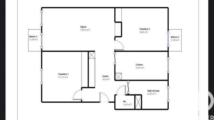 Ma-Cabane - Vente Appartement Le Bourget, 55 m²
