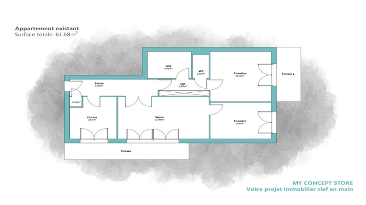 Ma-Cabane - Vente Appartement LE BOURGET, 61 m²