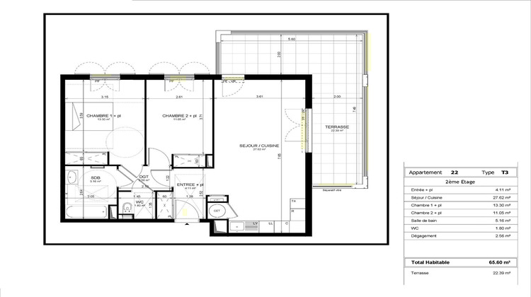 Ma-Cabane - Vente Appartement LE CANNET, 65 m²