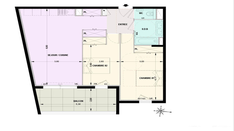 Ma-Cabane - Vente Appartement LE CANNET, 66 m²