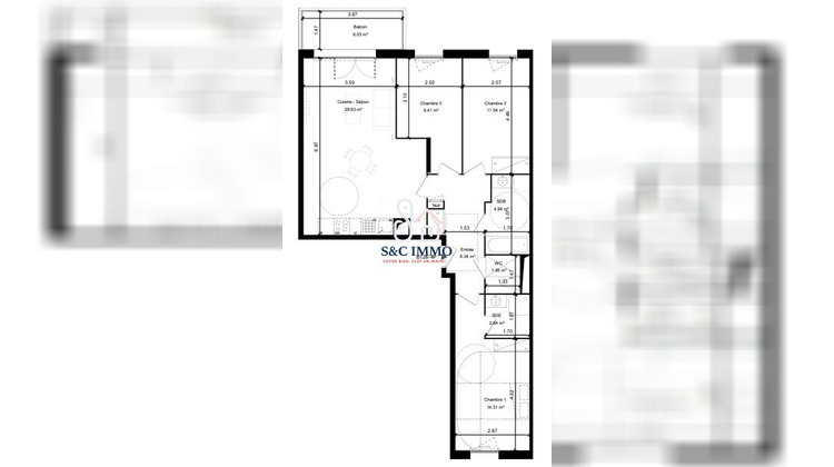 Ma-Cabane - Vente Appartement Le Coudray-Montceaux, 81 m²