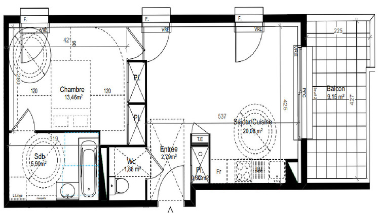 Ma-Cabane - Vente Appartement LE CRES, 45 m²