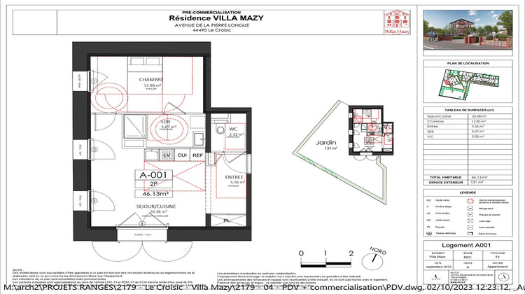 Ma-Cabane - Vente Appartement LE CROISIC, 46 m²