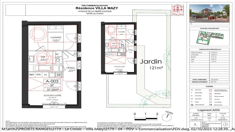 Ma-Cabane - Vente Appartement LE CROISIC, 37 m²