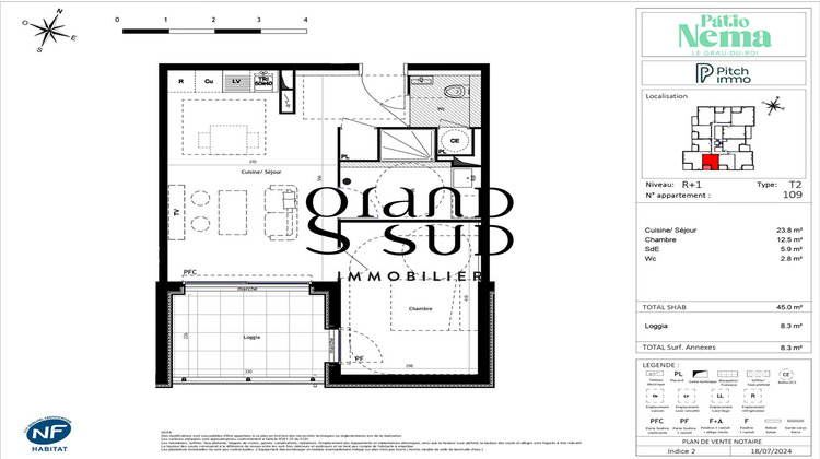Ma-Cabane - Vente Appartement LE GRAU-DU-ROI, 45 m²