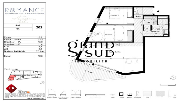 Ma-Cabane - Vente Appartement LE GRAU-DU-ROI, 77 m²