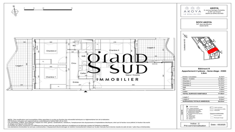 Ma-Cabane - Vente Appartement LE GRAU-DU-ROI, 77 m²