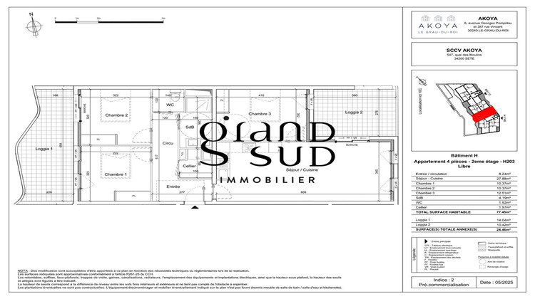 Ma-Cabane - Vente Appartement LE GRAU-DU-ROI, 77 m²