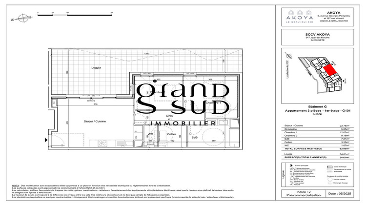 Ma-Cabane - Vente Appartement LE GRAU-DU-ROI, 62 m²