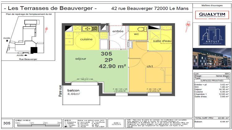 Ma-Cabane - Vente Appartement Le Mans, 42 m²