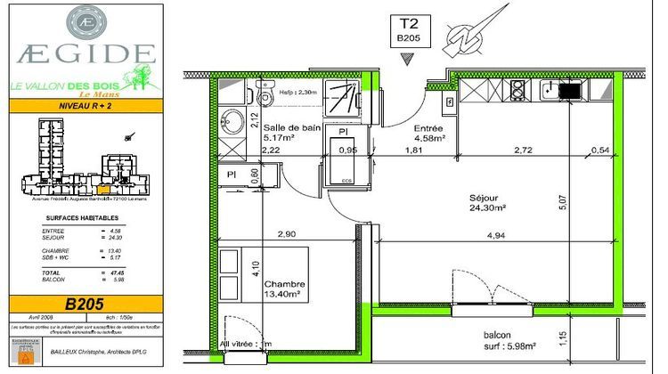 Ma-Cabane - Vente Appartement Le Mans, 48 m²