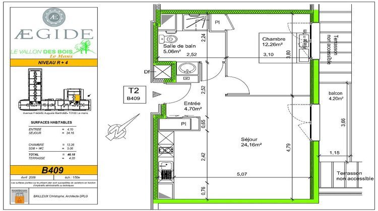 Ma-Cabane - Vente Appartement Le Mans, 46 m²