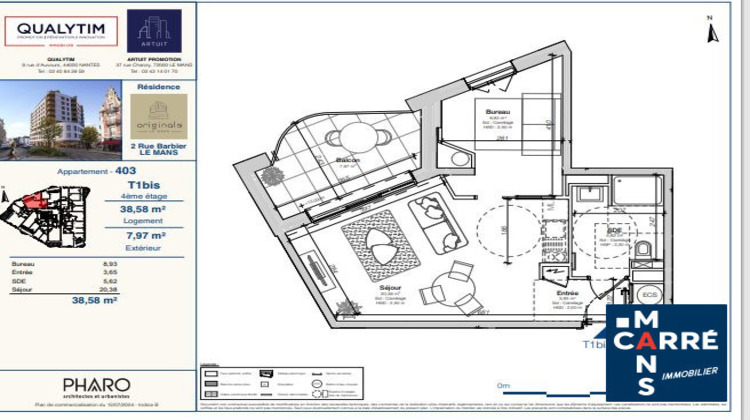 Ma-Cabane - Vente Appartement Le Mans, 38 m²