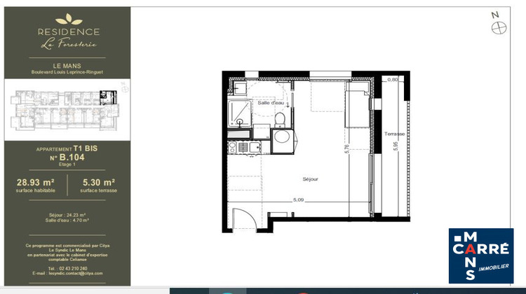 Ma-Cabane - Vente Appartement Le Mans, 28 m²