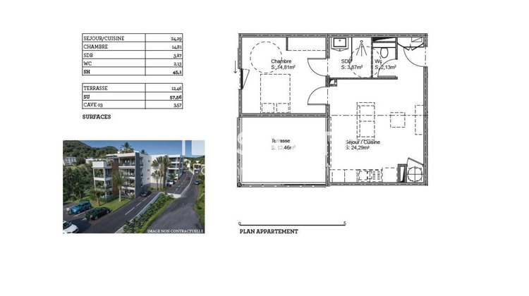 Ma-Cabane - Vente Appartement Le Marin, 45 m²