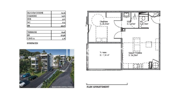 Ma-Cabane - Vente Appartement Le Marin, 45 m²