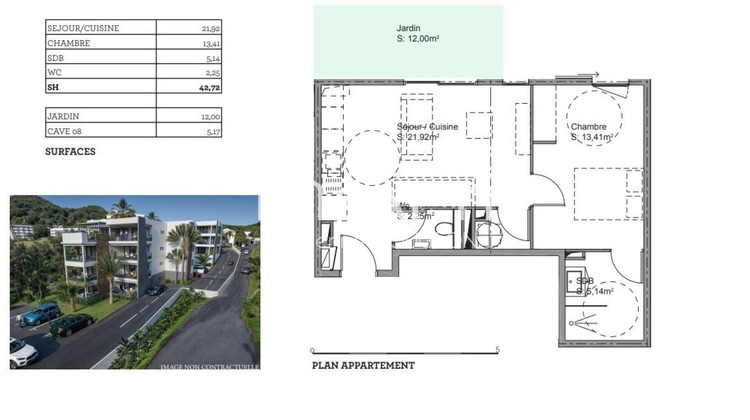 Ma-Cabane - Vente Appartement Le Marin, 42 m²