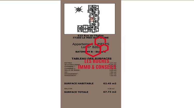 Ma-Cabane - Vente Appartement Le Mée-sur-Seine, 62 m²