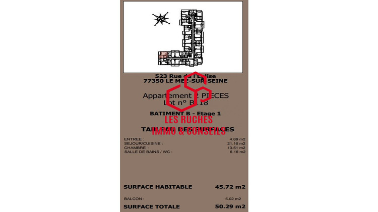 Ma-Cabane - Vente Appartement Le Mée-sur-Seine, 45 m²