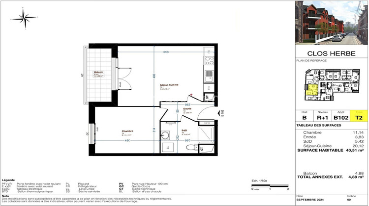 Ma-Cabane - Vente Appartement LE PETIT-QUEVILLY, 42 m²