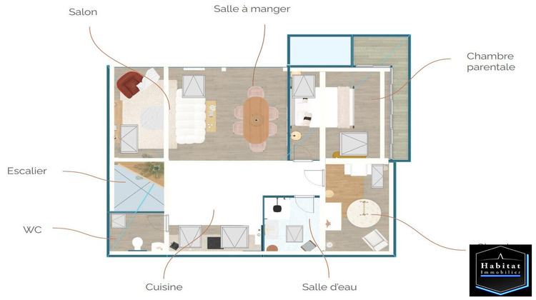 Ma-Cabane - Vente Appartement LE PLESSIS-BELLEVILLE, 58 m²