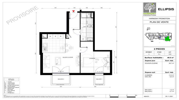 Ma-Cabane - Vente Appartement Le Plessis-Trévise, 48 m²