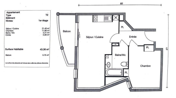 Ma-Cabane - Vente Appartement Le Plessis-Trévise, 43 m²