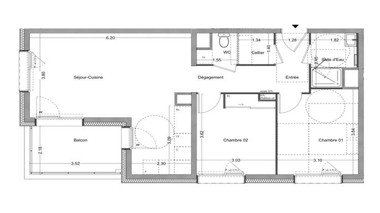 Ma-Cabane - Vente Appartement Le Pont-de-Claix, 66 m²