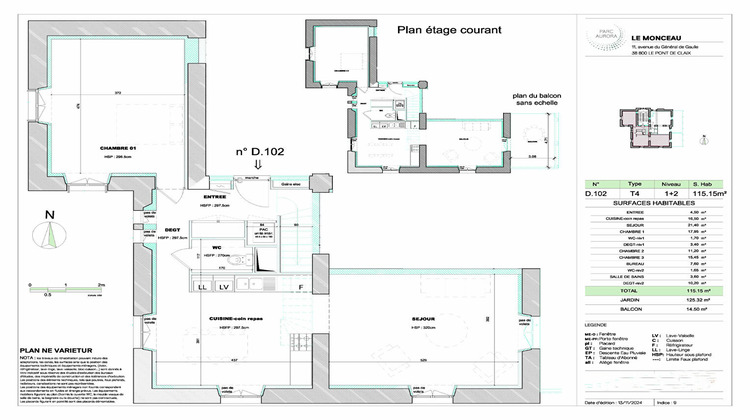 Ma-Cabane - Vente Appartement LE PONT-DE-CLAIX, 115 m²