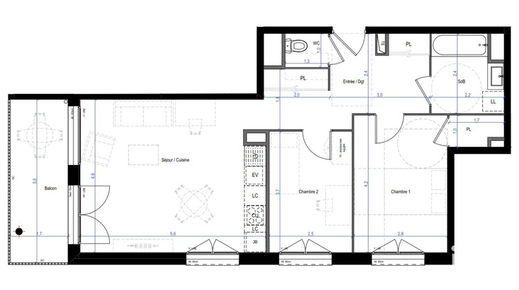 Ma-Cabane - Vente Appartement Le Pont-de-Claix, 65 m²