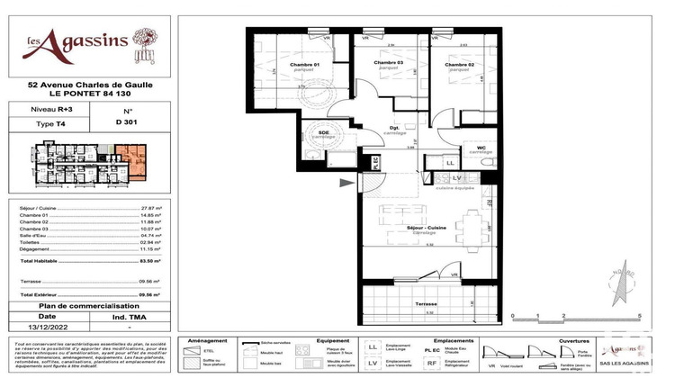 Ma-Cabane - Vente Appartement Le Pontet, 83 m²