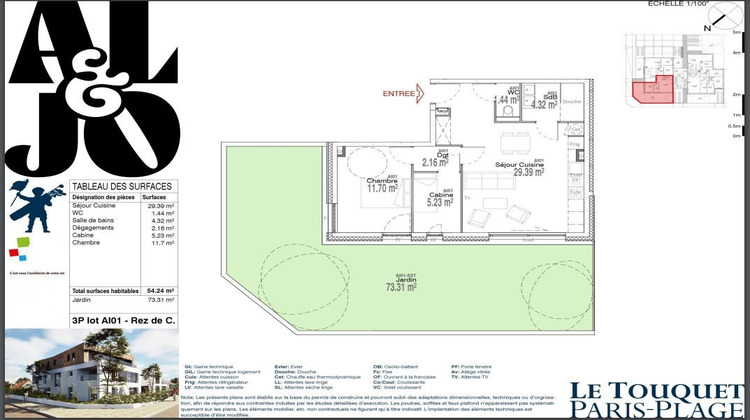 Ma-Cabane - Vente Appartement Le Touquet-Paris-Plage, 54 m²