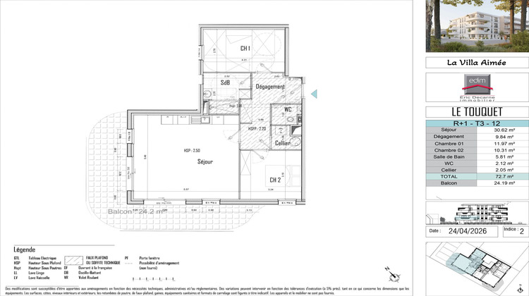 Ma-Cabane - Vente Appartement Le Touquet-Paris-Plage, 72 m²