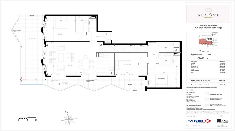 Ma-Cabane - Vente Appartement Le Touquet-Paris-Plage, 101 m²
