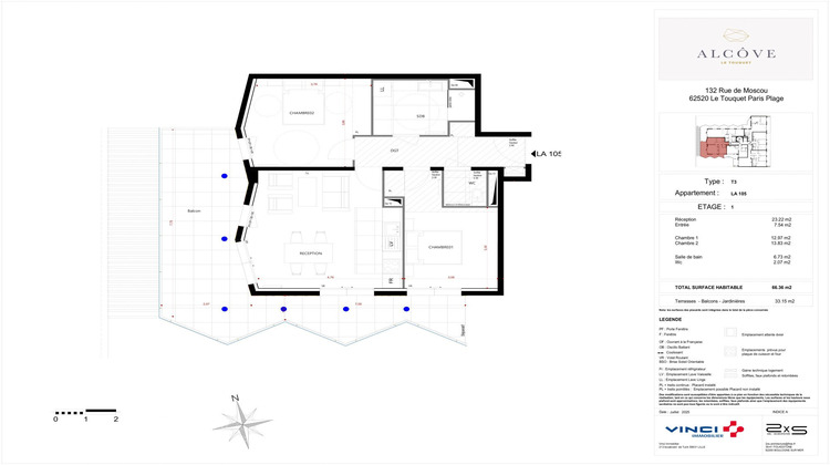 Ma-Cabane - Vente Appartement Le Touquet-Paris-Plage, 66 m²