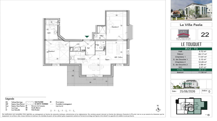 Ma-Cabane - Vente Appartement Le Touquet-Paris-Plage, 66 m²