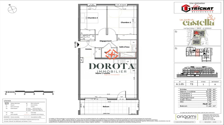 Ma-Cabane - Vente Appartement Le Versoud, 70 m²