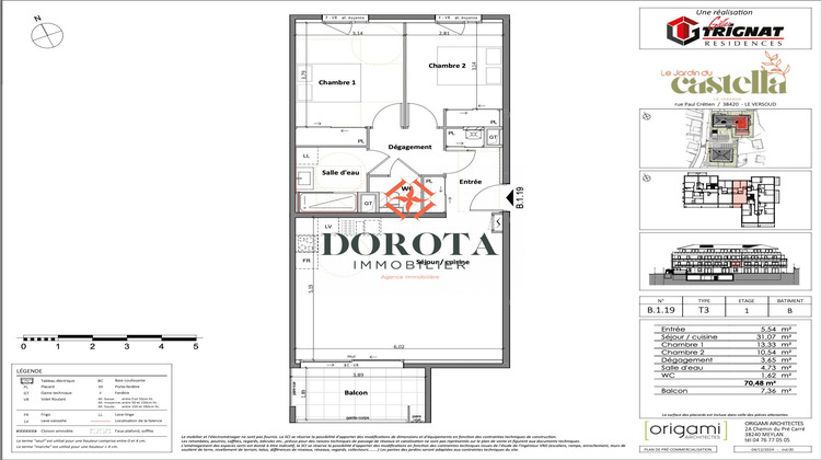 Ma-Cabane - Vente Appartement Le Versoud, 70 m²